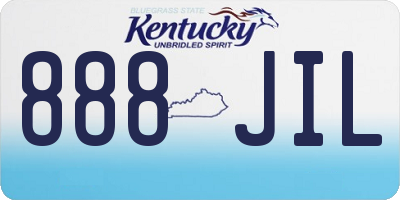 KY license plate 888JIL