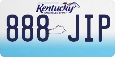 KY license plate 888JIP