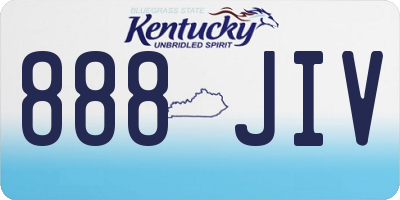 KY license plate 888JIV
