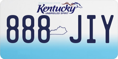 KY license plate 888JIY