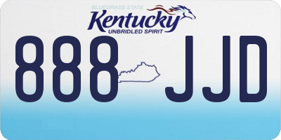 KY license plate 888JJD