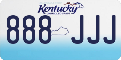 KY license plate 888JJJ