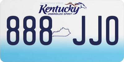 KY license plate 888JJO