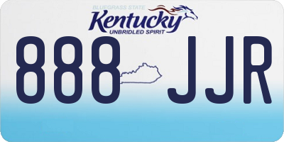 KY license plate 888JJR