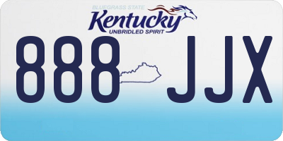 KY license plate 888JJX