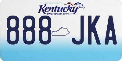 KY license plate 888JKA
