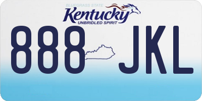 KY license plate 888JKL