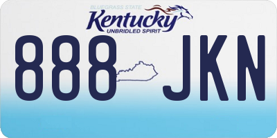 KY license plate 888JKN