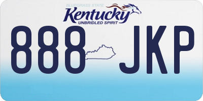 KY license plate 888JKP