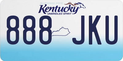 KY license plate 888JKU