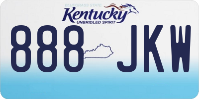 KY license plate 888JKW