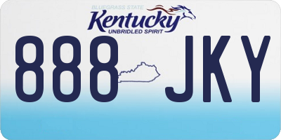 KY license plate 888JKY