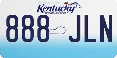KY license plate 888JLN