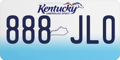 KY license plate 888JLO