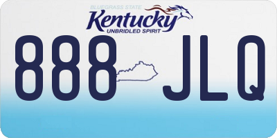 KY license plate 888JLQ