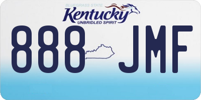 KY license plate 888JMF