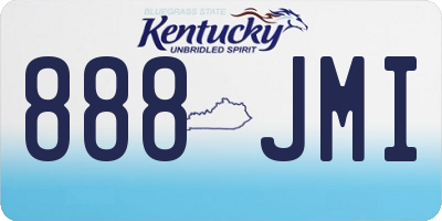 KY license plate 888JMI