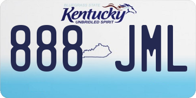 KY license plate 888JML