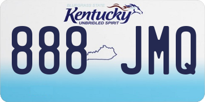 KY license plate 888JMQ