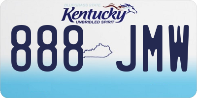 KY license plate 888JMW