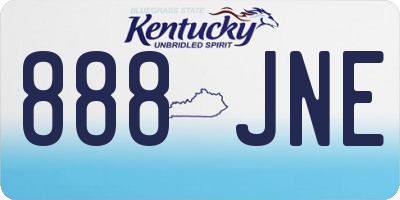 KY license plate 888JNE