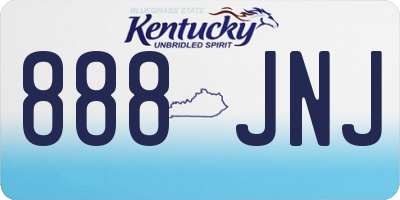 KY license plate 888JNJ