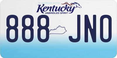 KY license plate 888JNO