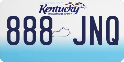 KY license plate 888JNQ