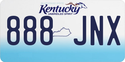 KY license plate 888JNX