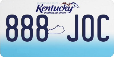 KY license plate 888JOC