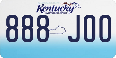 KY license plate 888JOO