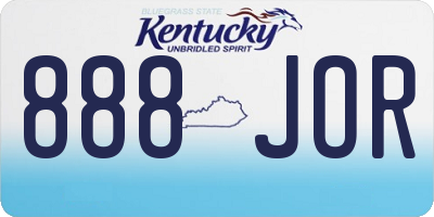KY license plate 888JOR