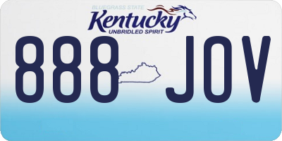 KY license plate 888JOV