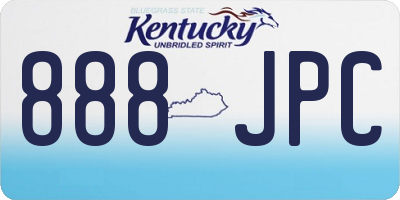 KY license plate 888JPC
