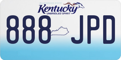 KY license plate 888JPD