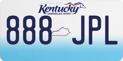 KY license plate 888JPL