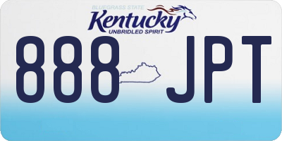 KY license plate 888JPT