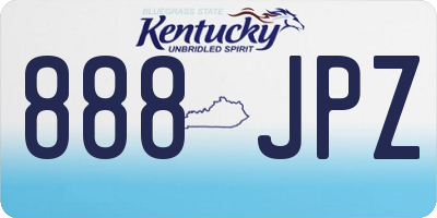 KY license plate 888JPZ