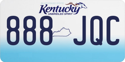 KY license plate 888JQC