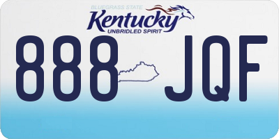 KY license plate 888JQF