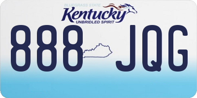 KY license plate 888JQG