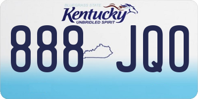 KY license plate 888JQO