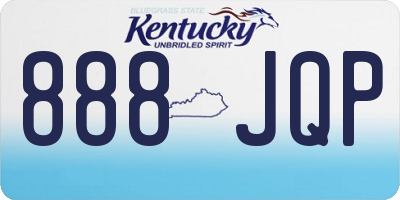 KY license plate 888JQP