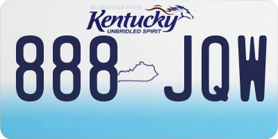 KY license plate 888JQW