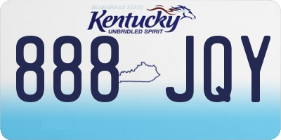 KY license plate 888JQY