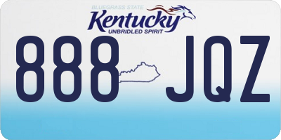 KY license plate 888JQZ