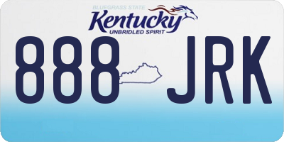 KY license plate 888JRK