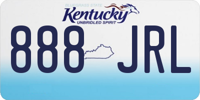 KY license plate 888JRL