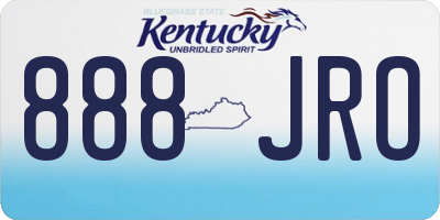 KY license plate 888JRO