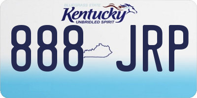 KY license plate 888JRP